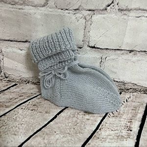 100% wool hand knit baby socks